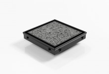 SQP100TI20DN100Black Square Floor Waste